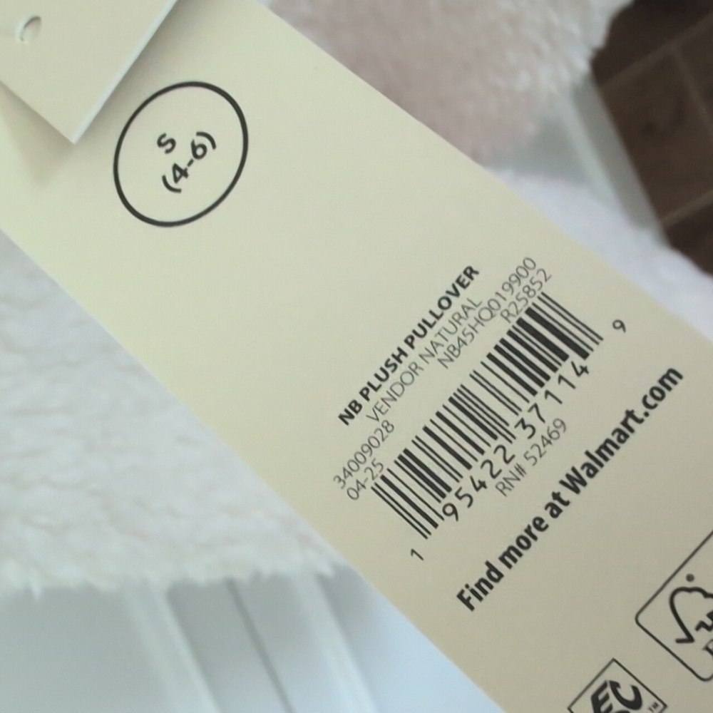 nwt No Boundaries Cozy Plush Half-Zip Sherpa Pullover - Cream Small - Picture 9 of 9